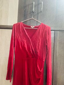 Chic Red Wrap Dress