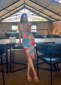 Floral Print Bodycon Mini Dress