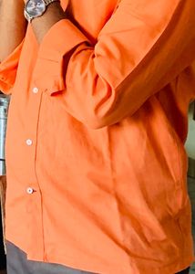 Mens Formal Shirt Orange Colour