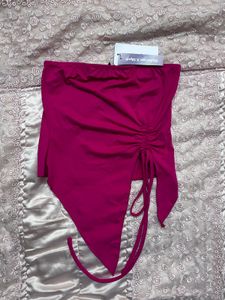 Hot Pink Ruched Tube Top