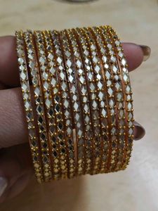 Exquisite Mirror Work 12 Bangles Set