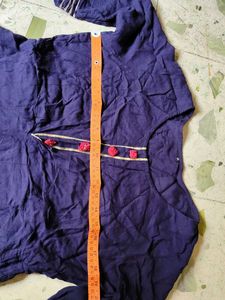 Blue long cotton Kurti