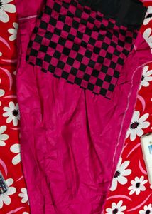 Full chudidhar set in a black and pink Combo