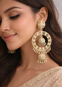 Gorgeous Golden Jhumka Earrings
