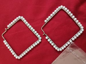 Hoop Earrings With Pearls