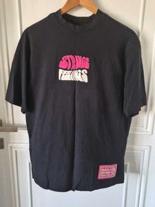 Black "Strange Feelings" Graphic T-Shirt