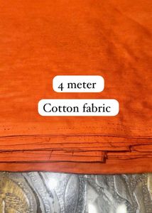 Orange Cotton Fabric - 4 Meter