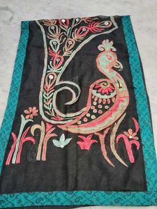 Net Black Embroidery Stole Dupatta