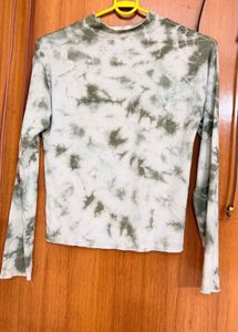 Tie-Dye Long Sleeve Mock Neck Top