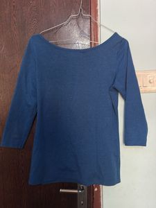 Comfortable Blue Henley Top