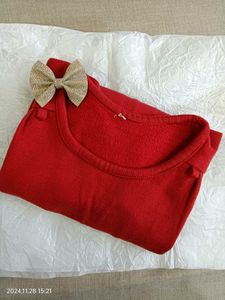Red Women Winter Top