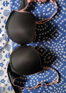 Enamor Black Padded Underwired Push-up Bra