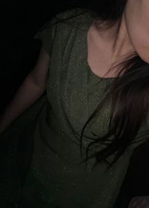 Sparkling Olive Green Dress