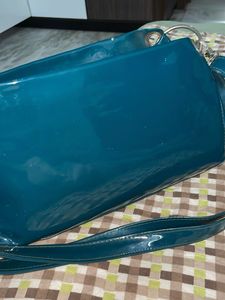 Stylish Teal Patent Handbag