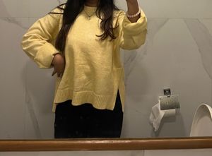 Comfy Yellow Knit Sweater