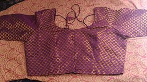 Purple Brocade Blouse