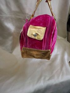 Juicy Couture Pink Velvet Bow Handbag