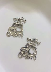 New Unique Oxidized Silver Earrings