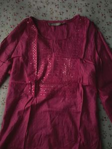 Beautiful Embroidered Kurta with Sequins