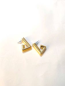 Geometric Gold Tone Earrings