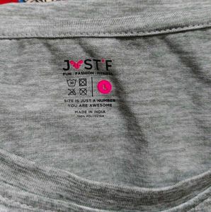 Grey Heather Heart Cut-Out T-Shirt