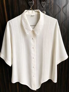 Vintage Lace Collar Blouse