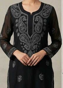 Black Chikankari Kurta Just 99Rs