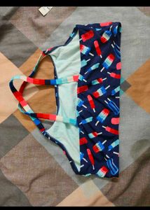Cute Popsicle Print Bikini Top