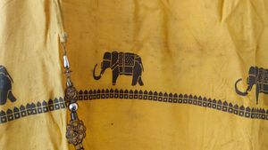 Yellow Kurta with Elephant Print