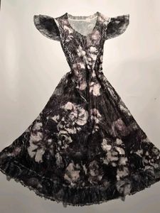 Y2k Abstract Floral Print Dress