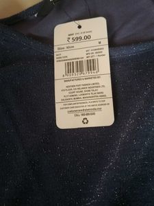 Sparkly Blue Asymmetrical Top