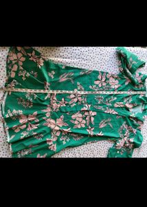 Green Floral Mini Dress