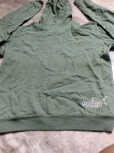 Puma Olive Green Hoodie - Versatile &amp; Comfy