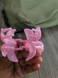 Cute Pink Flower Hair Clip