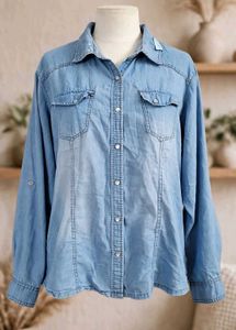 Classic Light Wash Denim Shirt