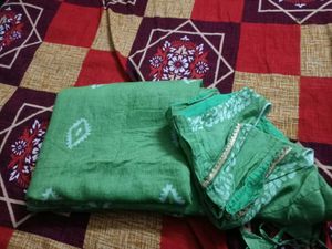 Green saree with blouse