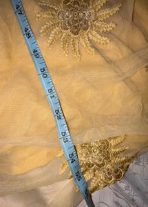 Elegant Gold Embroidered Gown