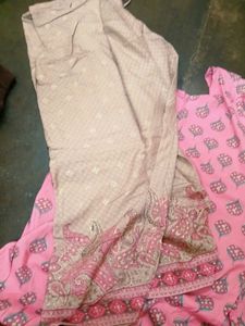 Pink Printed Kurta with Patiala Pants &amp; Dupatta