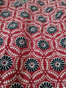 Red &amp; Blue Block Print short kurti