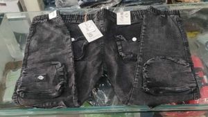 Cargo Denim Shorts
