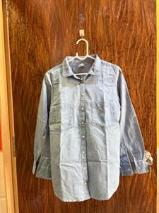 34 bust Blue Denim womens Shirt