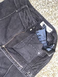ZARA SOLID WIDE LEG DENIM