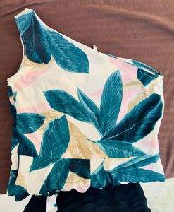 Tropical One-Shoulder Maxi dress