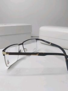 Stylish Half Rimless Eyeglasses with Gold Accents