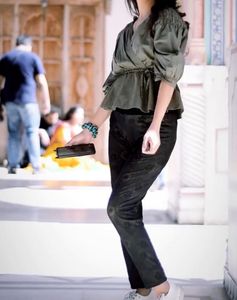 Sale !!!Olive Crop Top