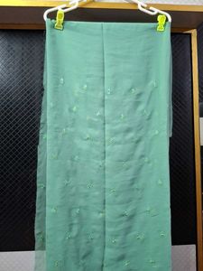Sea Green Embroidered unstitched fabric