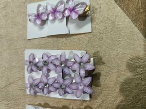 Cute Flower Hair Clips &amp; Earrings Set