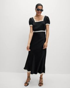 Marks & Spencer Black Square Neck Dr