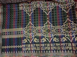 Elegant solapuri bedsheet with Intricate Patterns