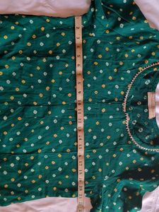 Green Printed Kurta